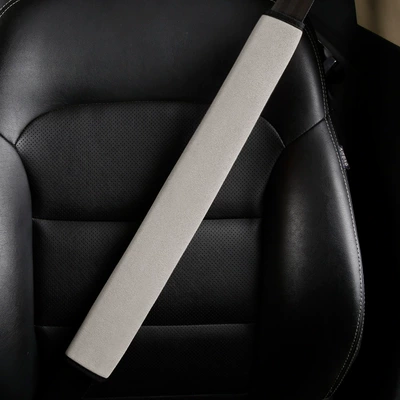 Cross-Border Suede Car Seatbelt Sürətlər qutusu və əl tormozu başlıqları - suede-light-gray-50cm1-pack