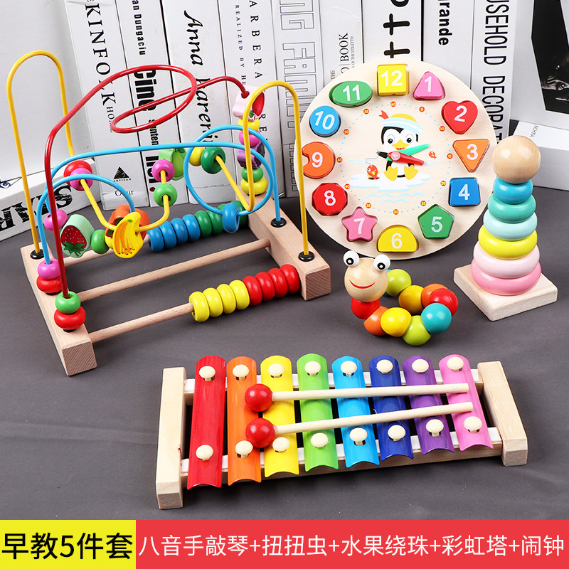 子供の子供の八音の手は小さい木琴の12ヶ月の音楽器の1-2-3歳の赤ちゃんの益智の早教のおもちゃを叩きます。|undefined