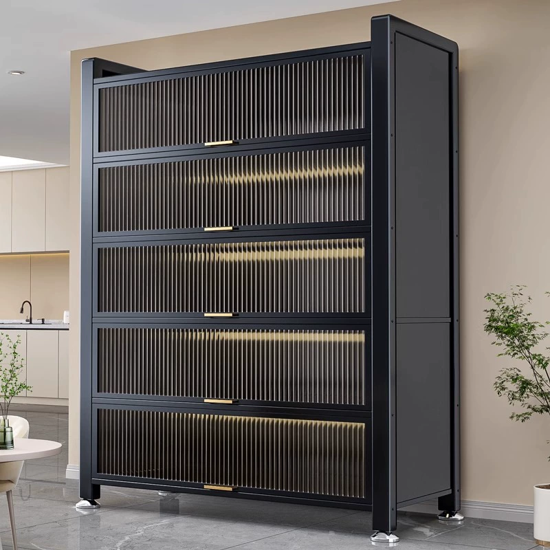 Боковой шкаф для домашнего обеда, кухонная полка для хранения, напольный многослойный шкаф для хранения, шкаф, многофункциональный пылезащитный шкаф для хранения