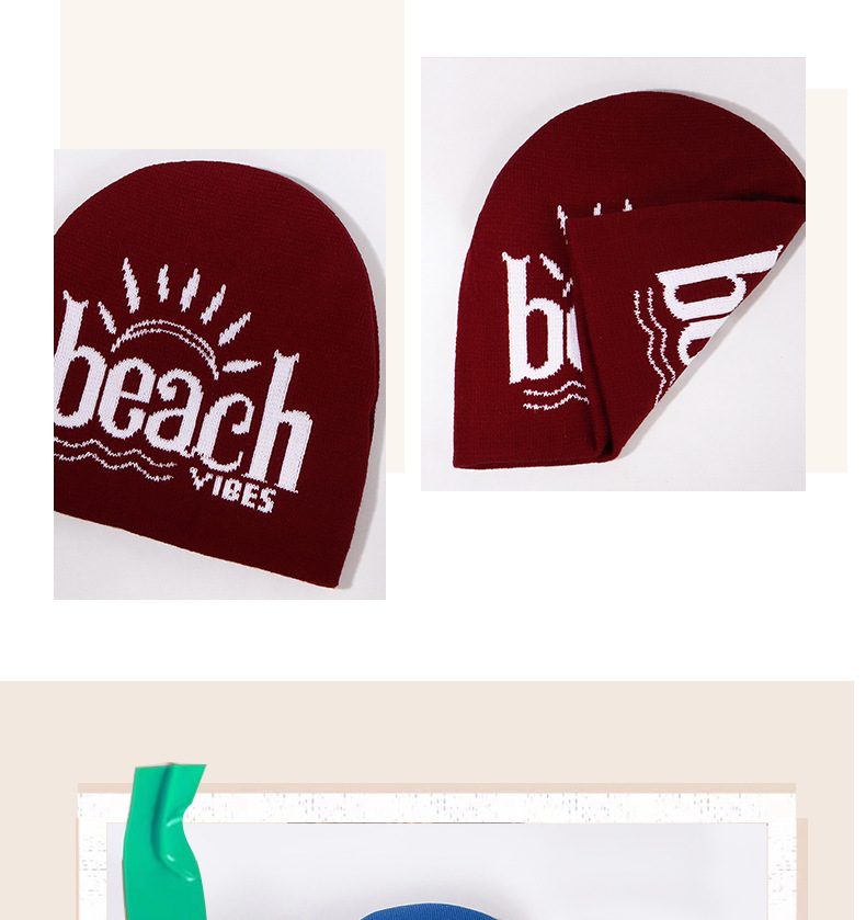 Unisex Fashion beach jacquard knitted hat outdoor cycling sports cold and warm_voghion.com