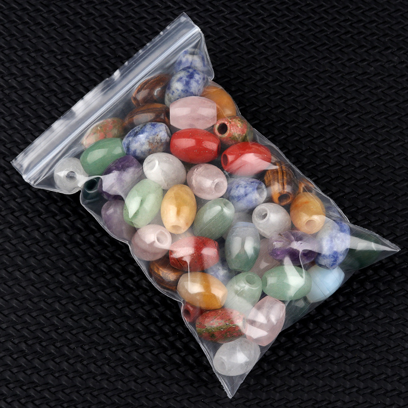2323-大孔珠子水晶散珠13x18孔4mm米珠玛瑙石头散珠DIY饰品配件|undefined