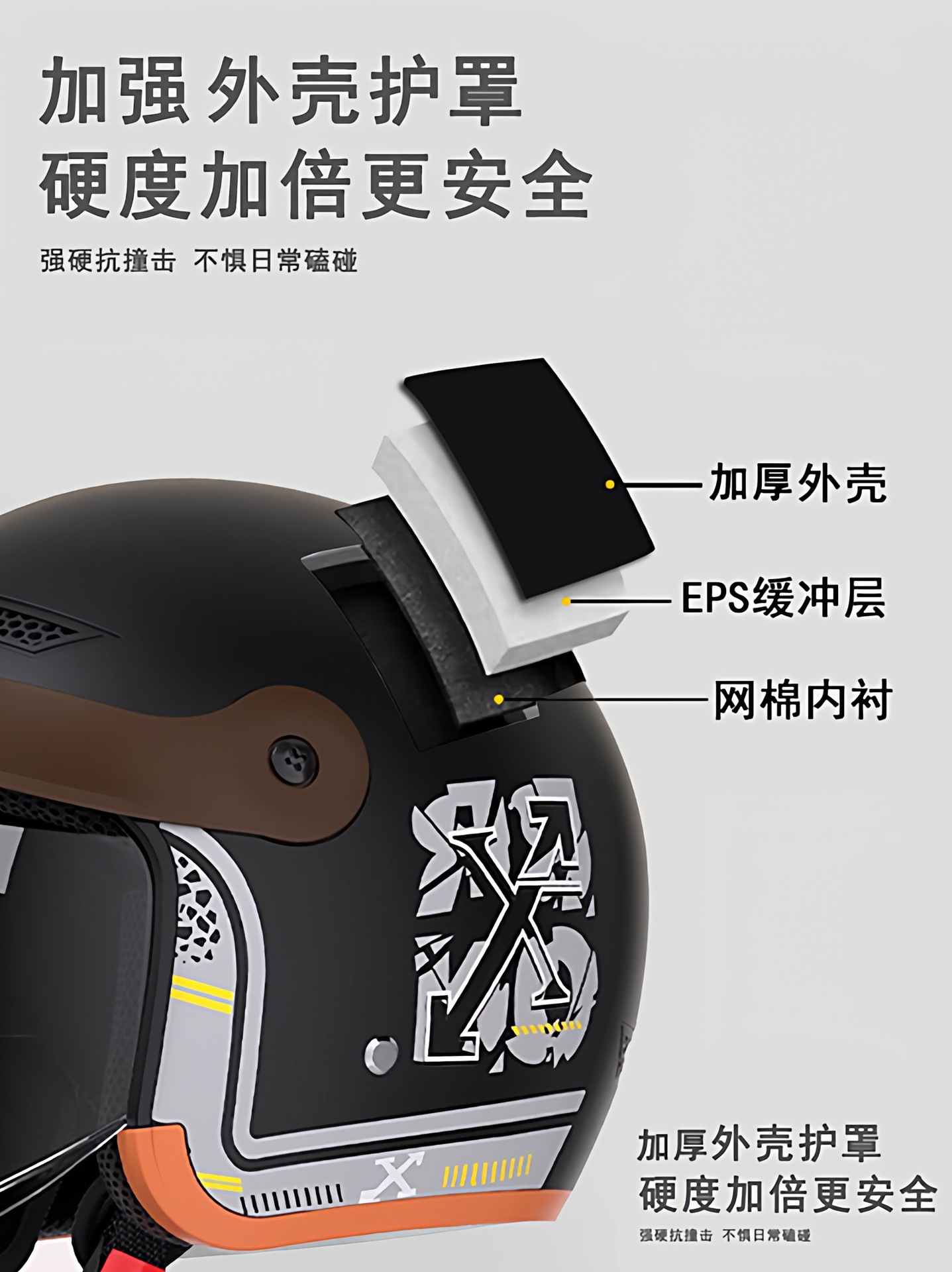Foreign Trade Certified Electric Motorcycle Helmet with Internal Push-Up Design, Unisex, All-Season Use, Half Helmet, Winter Warmth, Riding Safety