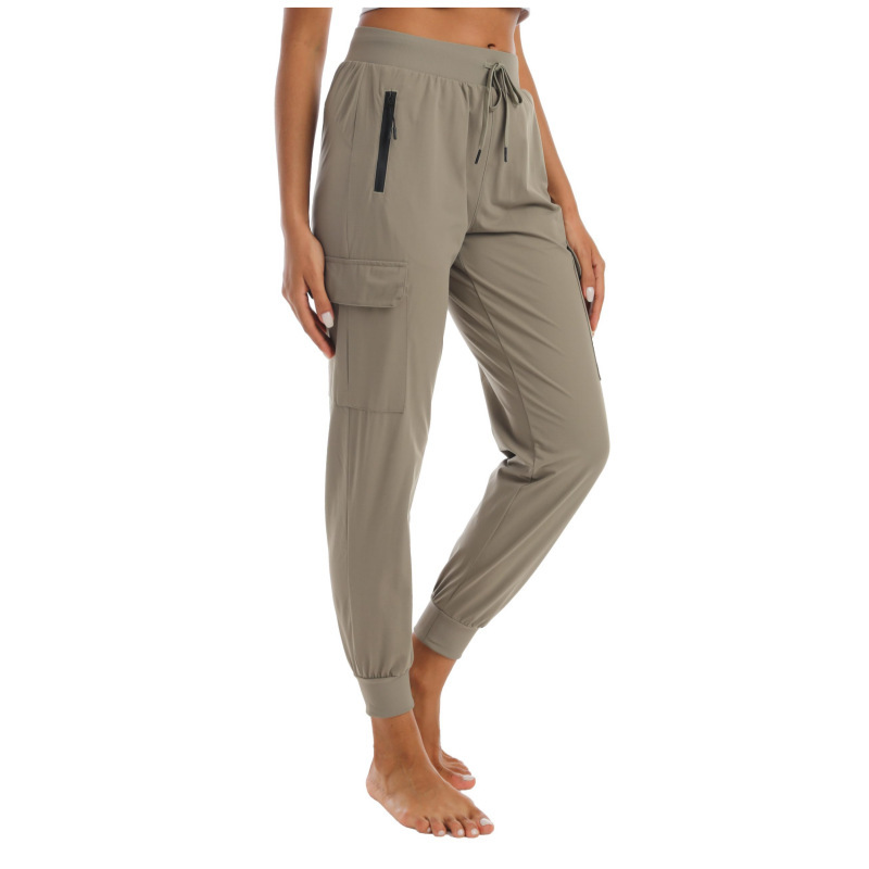 Cross-Border Autumn New Women's Outdoor Waterproof Hiking Pants with Pockets Sports Workout Jogging Sweatpants