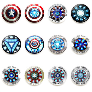 Marvel hero logo refrigerator stickers Time Gem magnetic glass home whiteboard sticker decorations wholesale 25mm