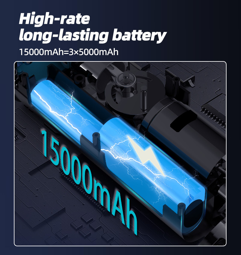 25-Cylinder Vehicle-Mounted Wireless Portable Multi-Function Digital Display Air Pump for Cars and Electric Vehicles, Multi-Tire Electric Inflator