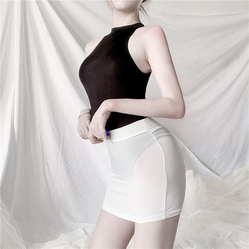 Directo de fábrica sexy lencería sexy ver-a través de tentación libre entrepierna abierta mono uniforme Secretario traje Falda corta