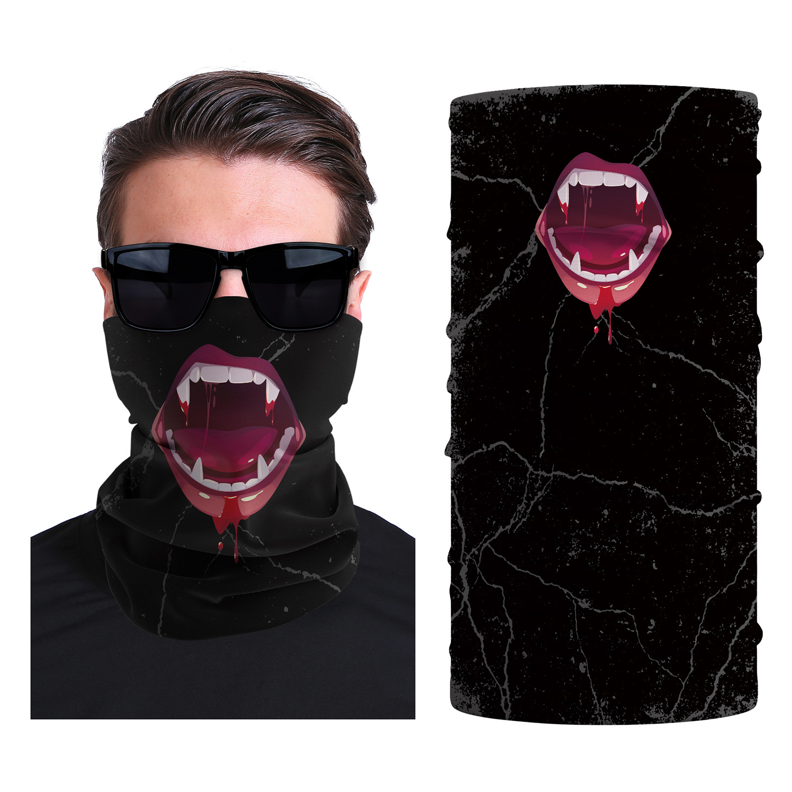 Xun hui transfronterizo media cara cráneo bufanda mágica sombrilla de viaje al aire libre máscara de equitación cuello de protección uv