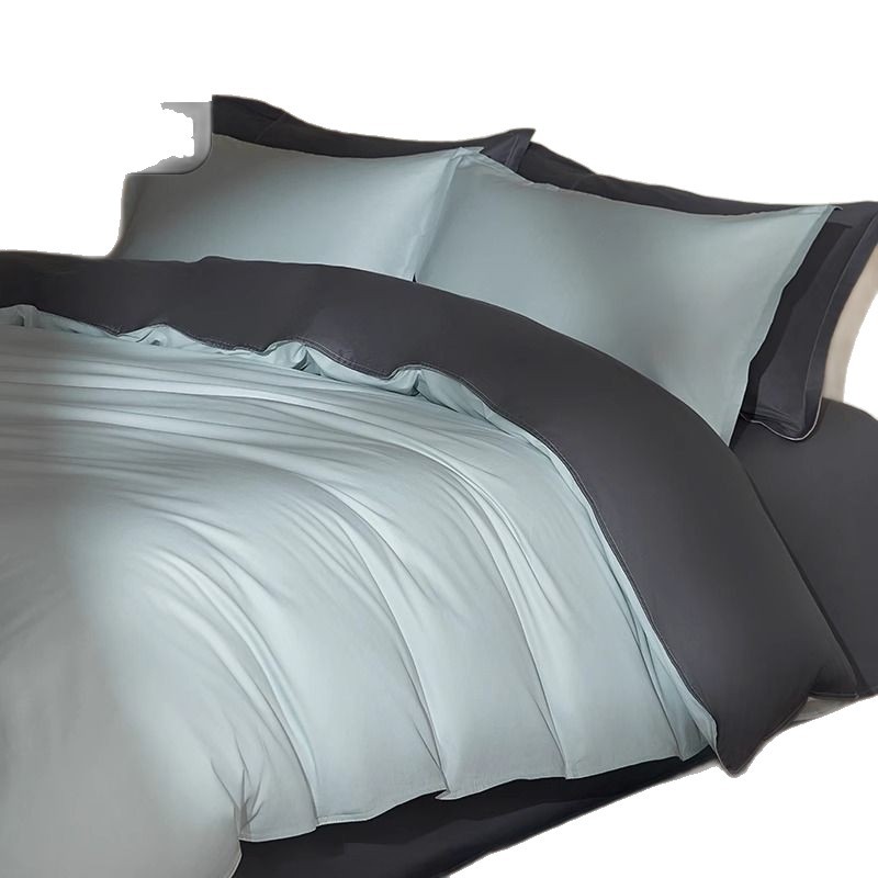 Funda de edredón de algodón para el hogar 100% funda de edredón de algodón de una sola pieza 1,5 m verano individual 150x200x230 doble color sólido