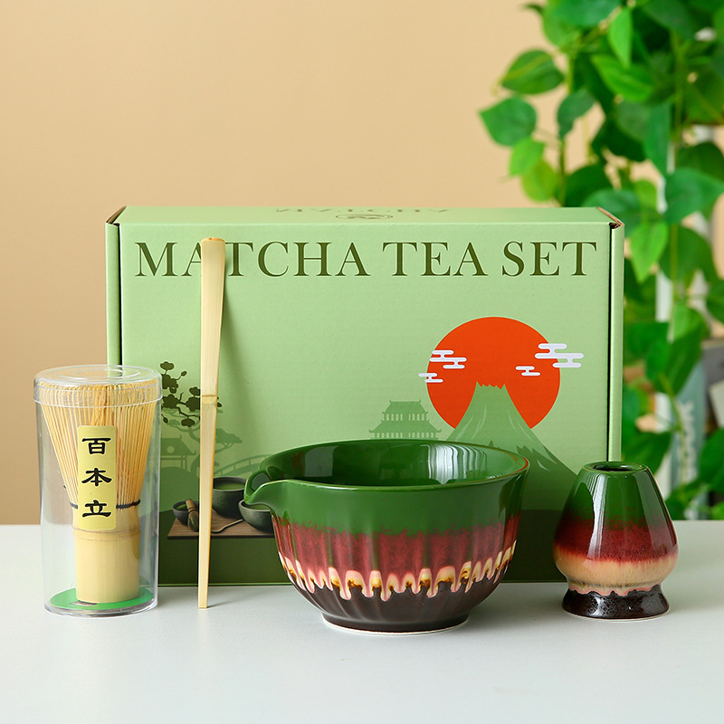 国境を越えた抹茶ボウル、抹茶ツール、ブラシ、日本茶茶碗、抹茶カップ、粉ボウル、ミキサー、茶筅器具セット|undefined