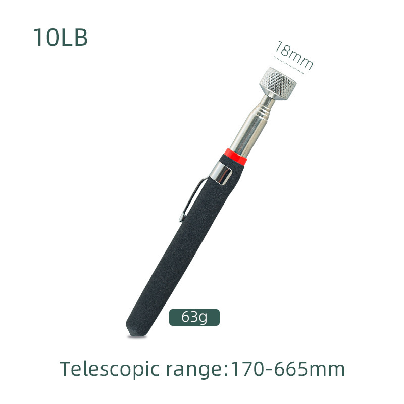 Recogida magnética de dimensión profunda Varilla de imán magnético Varilla de extensión telescópica Herramienta de reparación de automóviles Espejo cuadrado Espejo redondo Cabeza de linterna