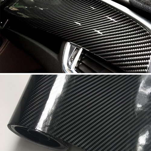 汽车亮面碳纤维贴纸5D3D亮光哑面立体改装尾翼机盖全车车身改色膜