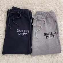 gallery dept 经典字母logo 印花卫裤宽松毛圈长布裤休闲运动裤男