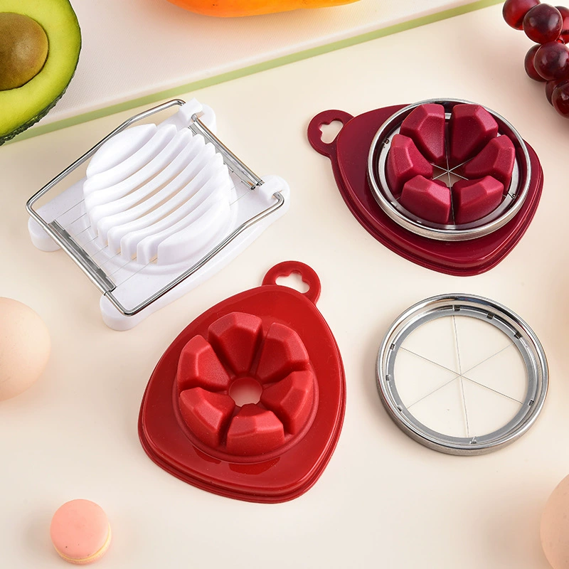 Stainless steel egg cutter household kitchen egg cutting tool single-head egg cutter preserved egg splitter