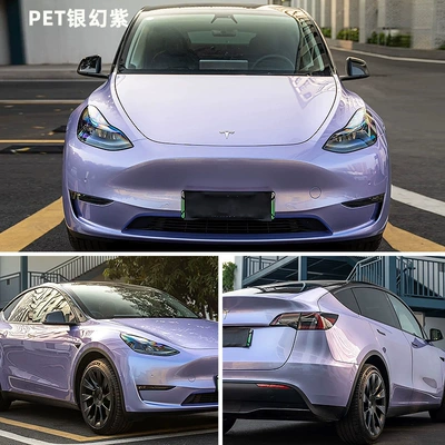 Auto Color Change Film — Alexander silver - pet-silver-fantasy-purple-152m-17m