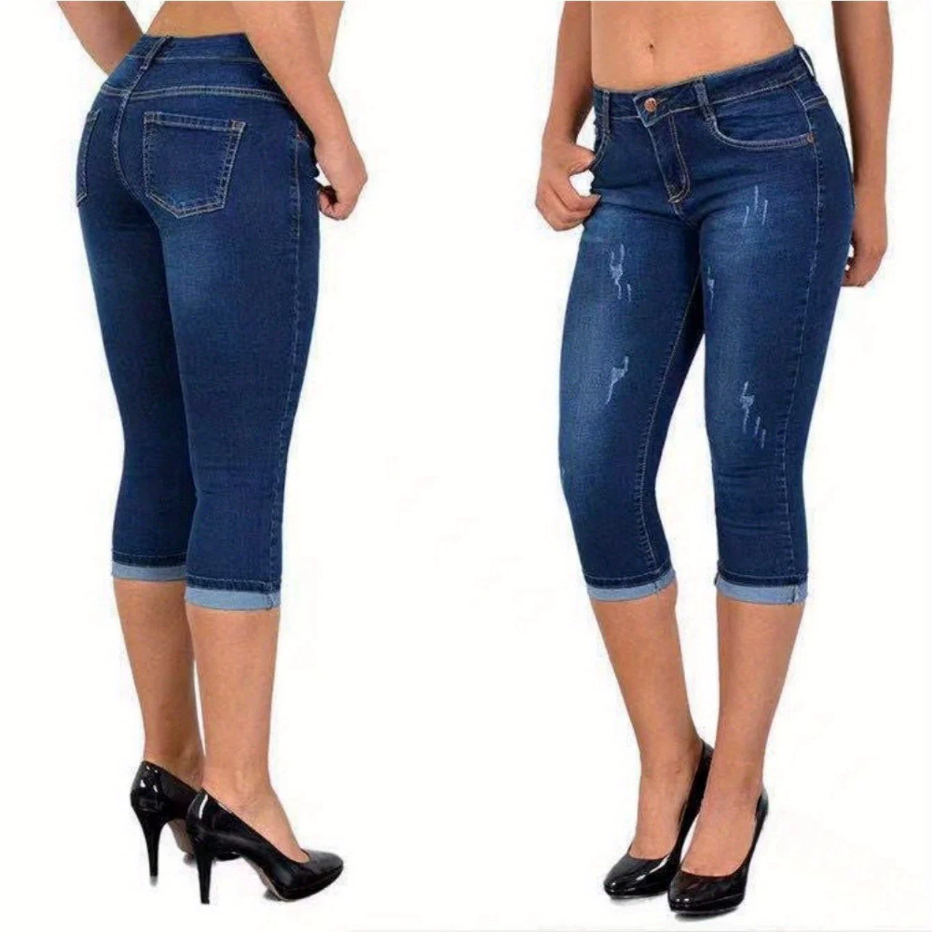 Elastic jeans, short summer belt, tight, elastic waist, style