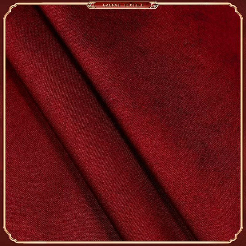 香云纱面料双面印花人丝提花国风中式旗袍汉服连衣裙丝绸服装布料