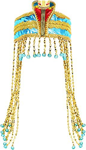 Halloween Cleopatra headwear ropa egipcia de las mujeres accesorios oro con cuentas diadema Faraón