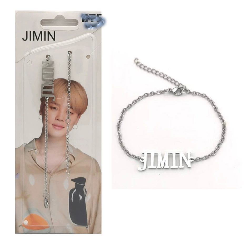 Титановый стальной браслет BTS JK/V/JIMIN/JIN/JHOPE/RM