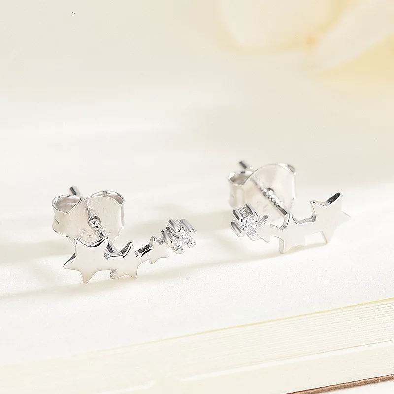 Серьги, модный аксессуар, серебро 925 пробы, простой и элегантный дизайн