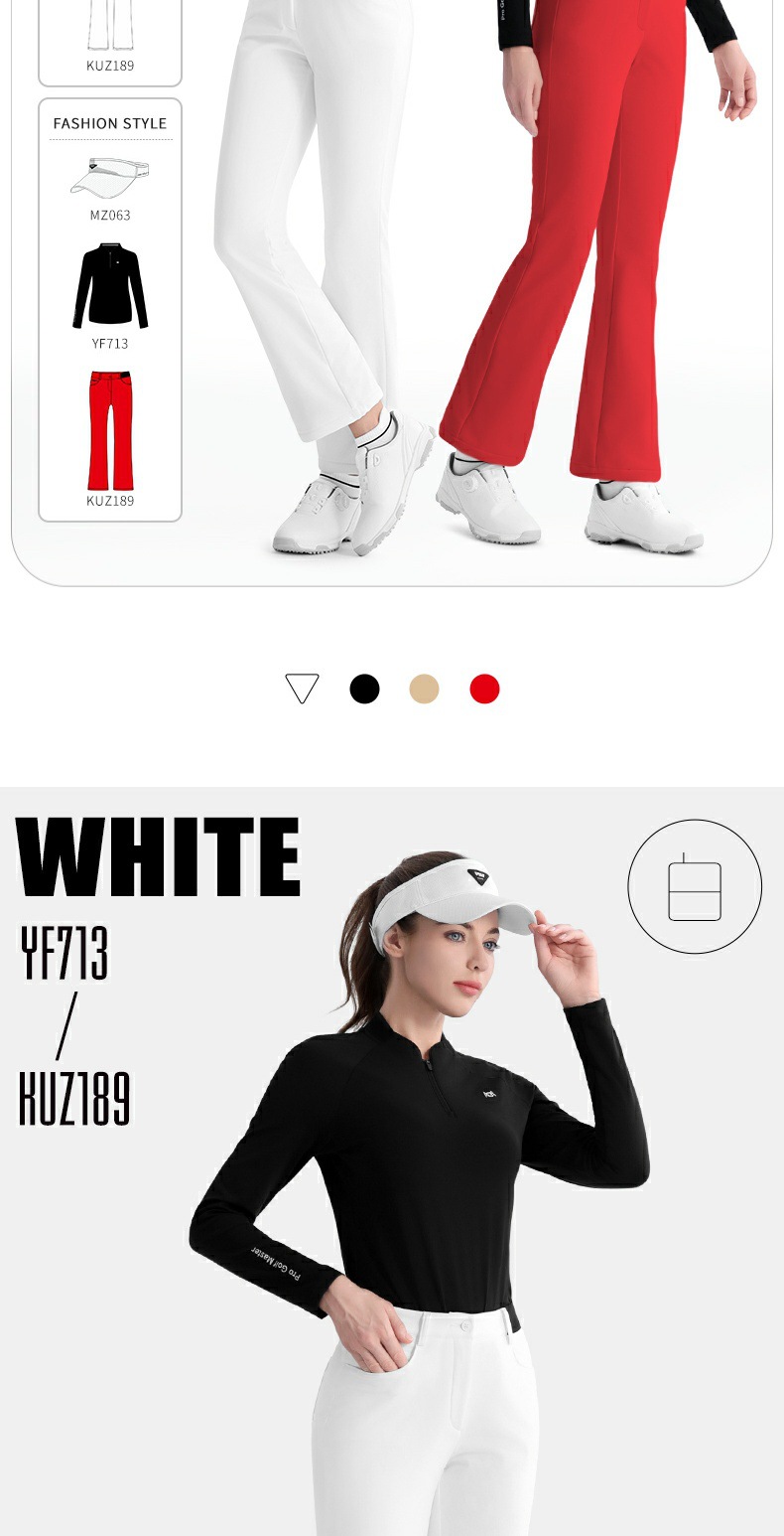 Quần thể thao golf nữ giữ nhiệt lót nhung co giãn thon gọn PGM — KUZ189 [cộng với nhung giữ ấm/thắt lưng co giãn/dài chân] quần kaki, KUZ189 [cộng với nhung giữ ấm/thắt lưng co giãn/dài chân] quần dài màu đỏ, KUZ189 [cộng với nhung giữ ấm/thắt lưng co giãn/dài chân] quần dài màu trắng, KUZ189 [cộng với nhung giữ ấm/thắt lưng co giãn/dài chân] quần dài màu đen chi tiết 4
