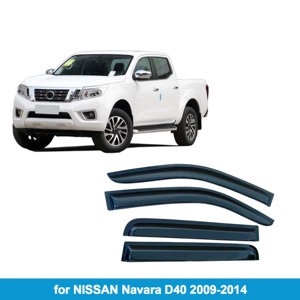 Suitable for Nissan Navara D40 2009-2014 Rain Guards, Side Window Deflectors, Thickened Rain Shields