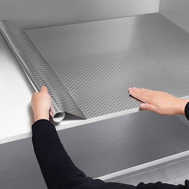 Kitchen oil-proof stickers self-adhesive waterproof moisture-proof high temperature resistant kitchen cabinet lampblack wallpaper desktop aluminum foil paper wall stickers