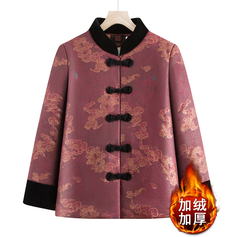 Зимняя одежда для матерей среднего и пожилого возраста Новая китайская хлопковая одежда