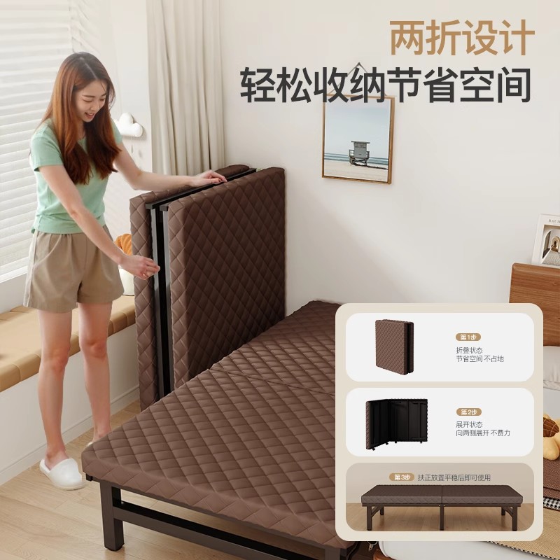 Cama plegable Cama individual Hotel familiar para adultos Cama supletoria pausa para el almuerzo Cama para la siesta Niñera confinamiento para acompañar a los huéspedes Cama temporal