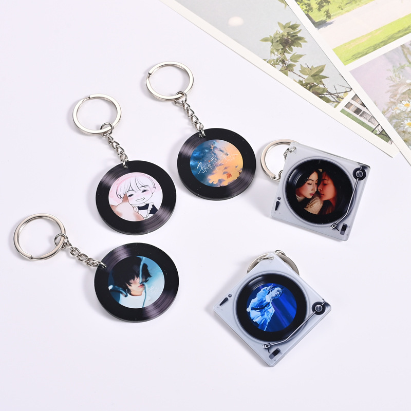 スターアクリルNFCレコードキーホルダーカスタムdiyスター周辺クリエイティブ個性キーペンダントカスタム|undefined