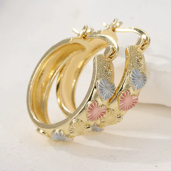 Morning Moon Cross-Border Earrings Korean Sweet Style French Hoop Earrings Wholesale Bohemian