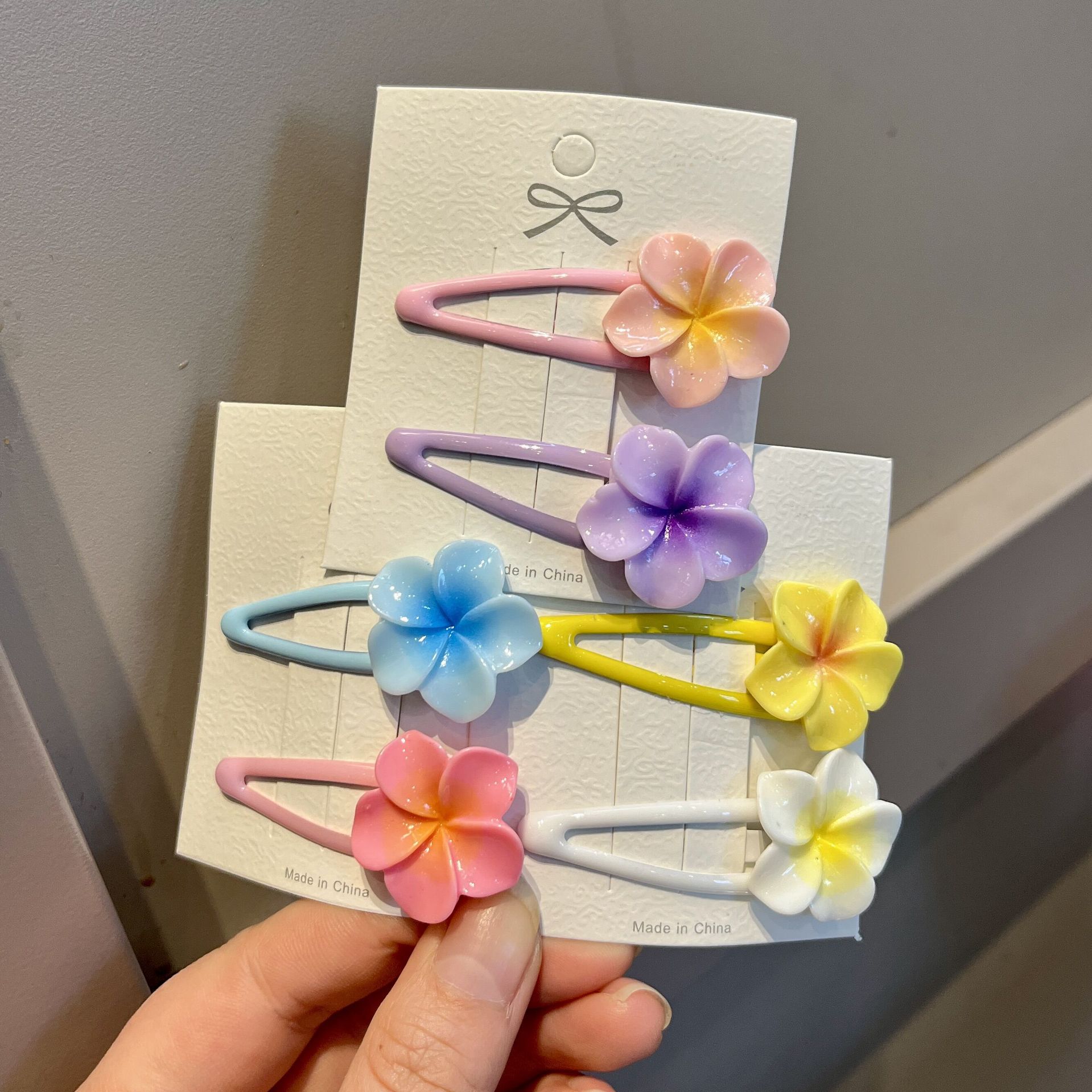 1 Piece Quantity Sweet Women's Plumeria Acrylic Hair Clip