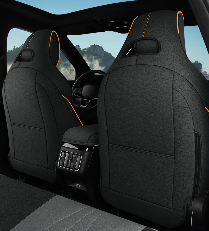 25 BYD Song plusDM-I Seat Cover All-inclusive Car Cushion Linen Four Seasons Universal Breathable Seat Cover
