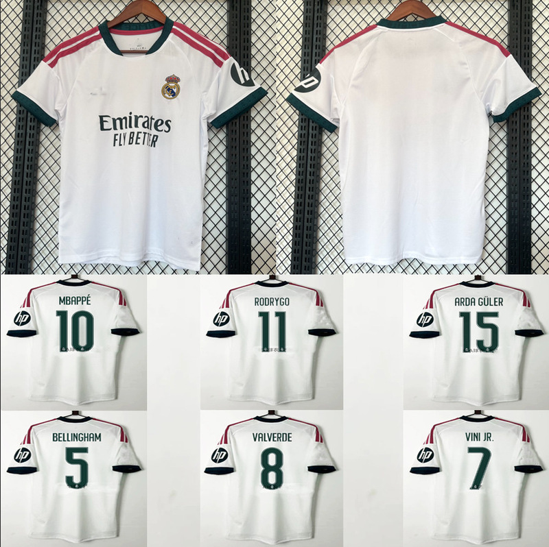 26-27 New Model Real Madrid Home Jersey Fan Version Vinicius Mbappe Cross-Border Short-Sleeved Football Jersey Wholesale 26-27 New Model Real Madrid Home Jersey Fan Version Vinicius Mbappe Cross-Border Short-Sleeved Football Jersey Wholesale