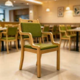 养老院适老椅实木餐桌椅老人椅适老化家具适老化椅子实木靠背椅子