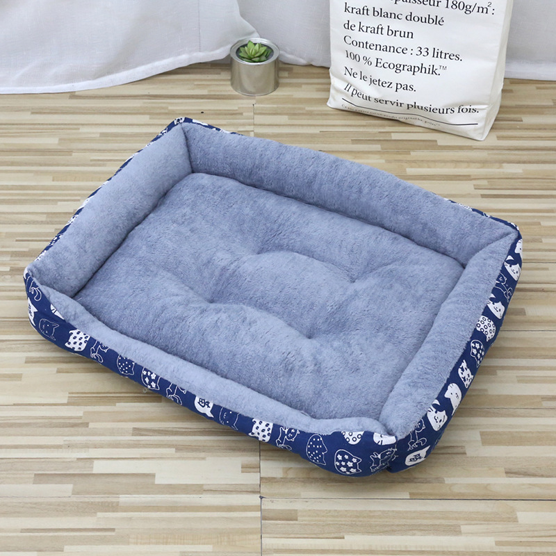 Suministros para mascotas al por mayor extra grande perrera cálida nido rectangular de terciopelo Ártico nido de gato nido de mascota universal nido mediano y grande