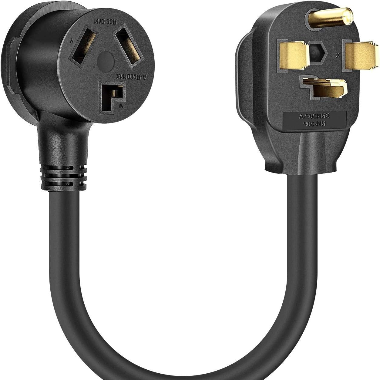 供应亚马逊同款烘干机电源插头，NEMA14-30P to 10-30R插头电源线