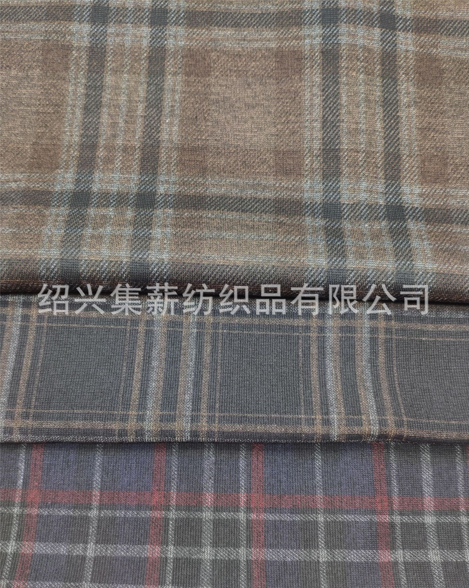 现货 TR弹力罗马布印花 弹力针织面料服装套装时装男装