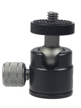 铝合金迷你球形云台1/4螺丝360°旋转接头自拍三脚支架万向小云台