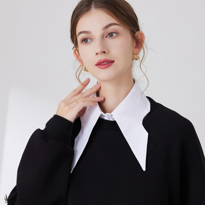 girl turn down Detachable white  Dickey Collar office lady blazers half shirt  Sweater dress decoration Collars for female 