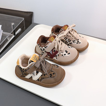 新品豹纹二棉小童鞋儿童板鞋男童宝宝鞋加绒保暖婴儿鞋3889