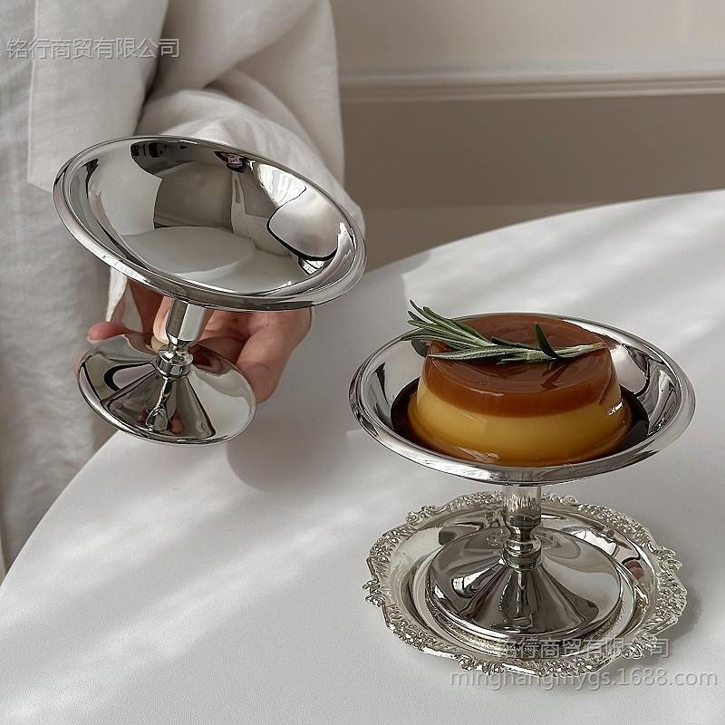 304 Stainless Steel Tall Dessert Cup Ice Cream Pudding Custard Bowl Ins-Style High Aesthetic Value Internet-Famous Ice Cream Cup