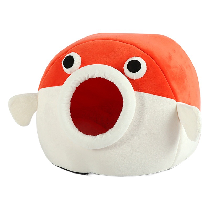 Leyoupai nuevo lindo puffer pulpo cerrado gato Nido cálido a prueba de viento gato pequeño perro Otoño e Invierno nido de mascotas