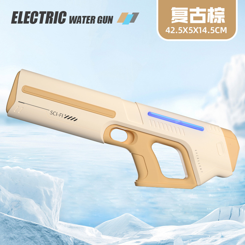 2025 nueva pistola de agua de ráfaga eléctrica, luz de retorno de gran capacidad, pulso de absorción de agua automática, juguete de alta presión