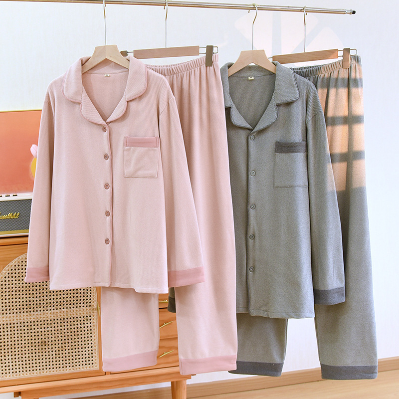 2023 new autumn and winter German velvet lovers German velvet five-color pajamas lovers thickened home suit warm in autumn and winter