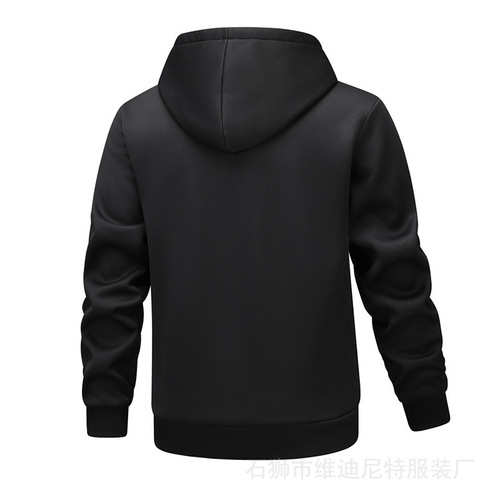 Euro-sized hooded hooded hoodie men's solid color loose casual sports coat with velvet thick couple's top
