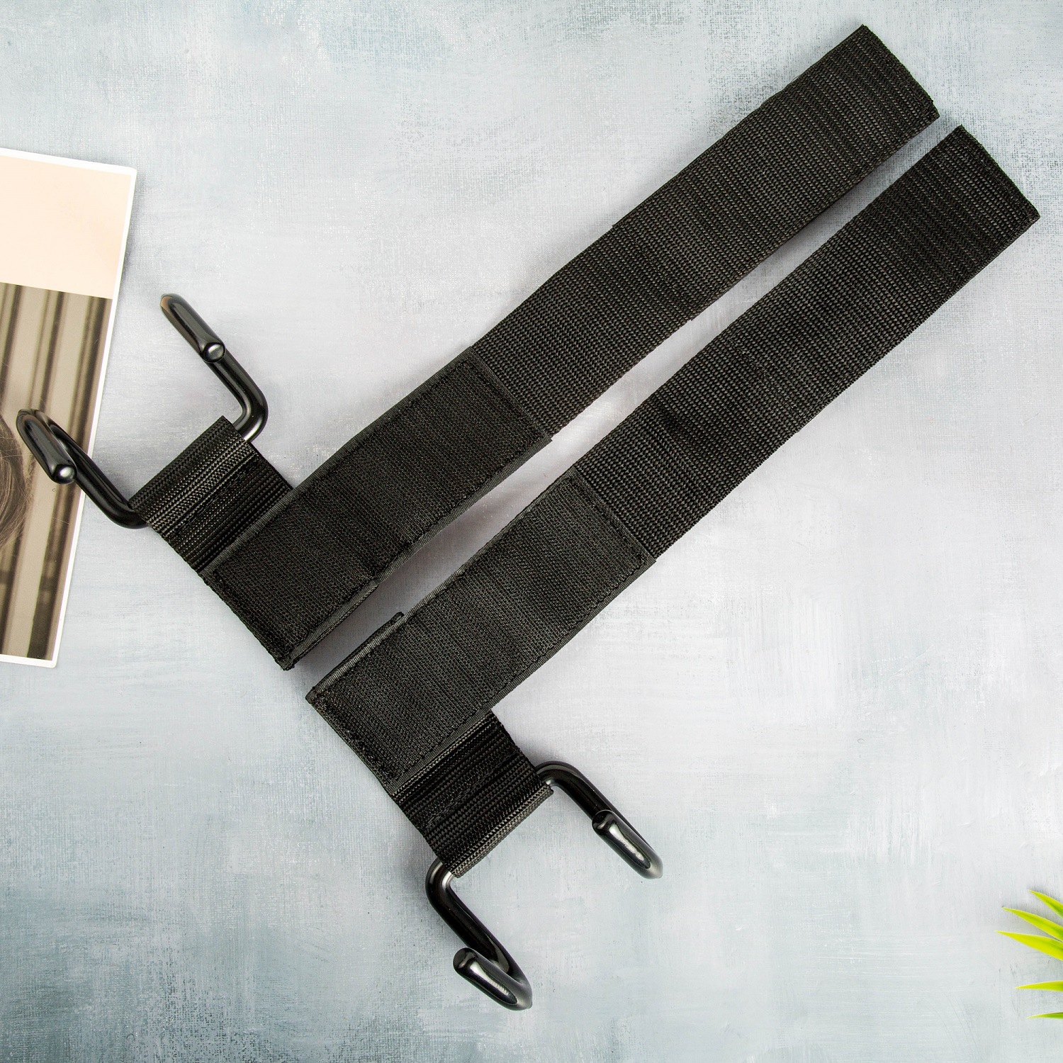 Gancho de refuerzo de gancho de fitness transfronterizo Gancho agarre de gancho doble barra de pesas barra horizontal de pesas gancho de refuerzo de levantamiento de pesas