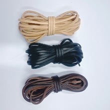 手工DIY真皮皮革3mm宽2mm厚牛皮绳头层手链项链编织绳饰品