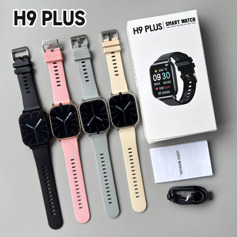 Cross-Border Hot-Selling Product H9Plus Bluetooth Calling Smart Watch That Measures Heart Rate, Blood Pressure, and Blood Oxygen, Multi-Functional Sports Watch Cross-Border Hot-Selling Product H9Plus Bluetooth Calling Smart Watch That Measures Heart Rate, Blood Pressure, and Blood Oxygen, Multi-Functional Sports Watch