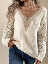 Q 53207 Lace hollow long-sleeve sweater �ٽz�U���L��ë�¿羳