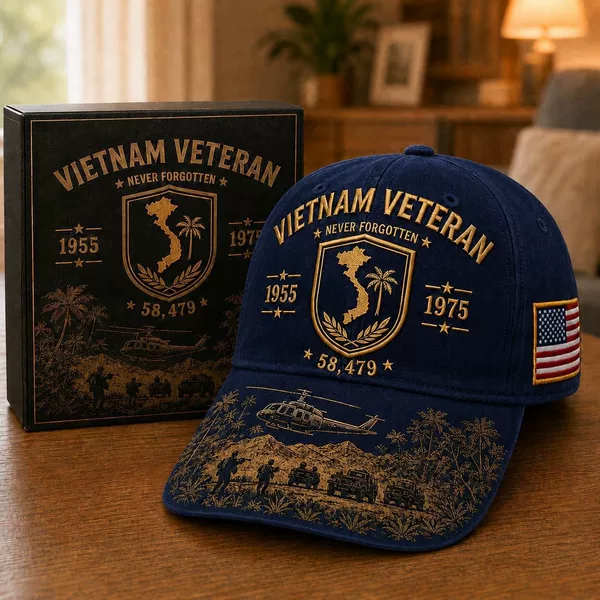 Cross-Border New Product Vietnam Veteran Cap 1955–1975 Commemorative Hat for Vietnam Veterans